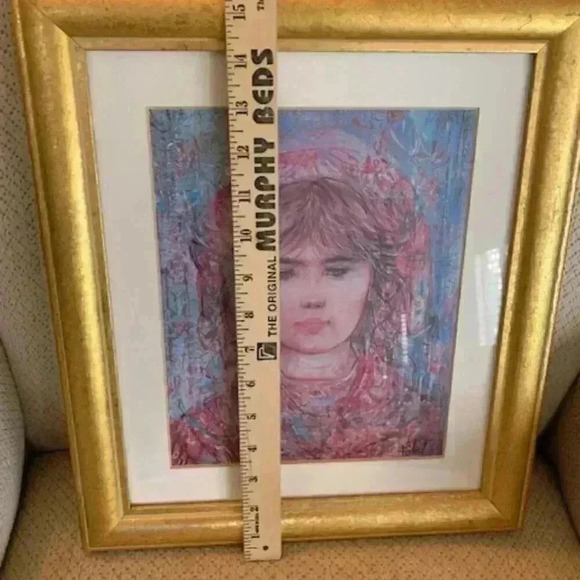 edna hibel coa prints reproduction  frame pair of 2 - Picture 2 of 12